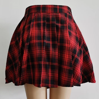 2020 Nové Módne Ženy Ženy Mini Sukne Bežné Základné Módne Všetkých Zápas Koberčeky Vintage Nepravidelný Vysoký Pás College Vietor sukne