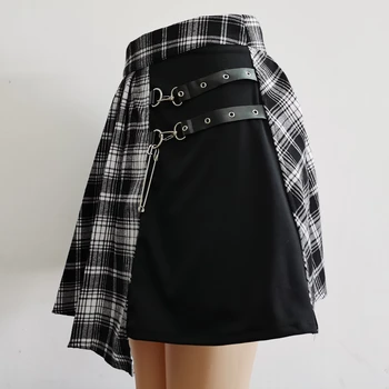 2020 Nové Módne Ženy Ženy Mini Sukne Bežné Základné Módne Všetkých Zápas Koberčeky Vintage Nepravidelný Vysoký Pás College Vietor sukne