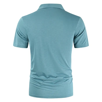 2020 Nové pánske Sexy Krátke Rukáv V Krku T-košele Slim Fit jednofarebné Tričko Muž Fitness Bežné tričko Topy M-3XL