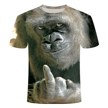 2020 nové pánske t-shirt 3D tlač zvierat opice t-shirt muž/žena krátke vtipné ležérne módne all-zápas t-shirt
