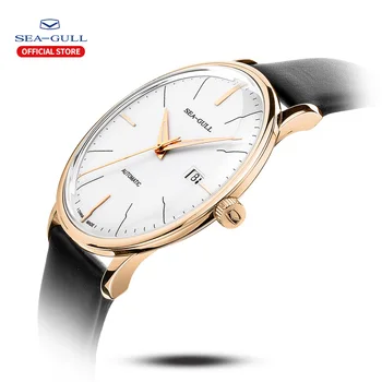 2020 nové seagull pánske hodinky automatické mechanické hodinky Bauhaus business bežné pásu, vodotesné ultra-tenké mechanické hodinky