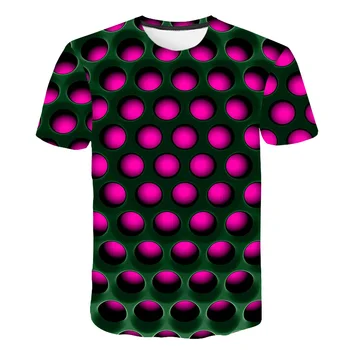 2020 Nové Troch-dimenzionální vír T-shirts chlapci dievčatá v Lete 3D Tlač Bežné 3D tričká Topy Tričko na leto