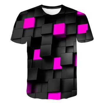 2020 Nové Troch-dimenzionální vír T-shirts chlapci dievčatá v Lete 3D Tlač Bežné 3D tričká Topy Tričko na leto