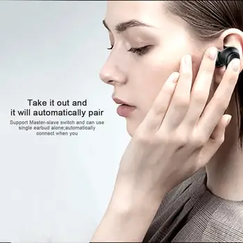 2020 Nové TS-100 Bezdrôtové Slúchadlá TWS Bluetooth 5.0 Mini Slúchadlá Stereo Bass Potlačením Hluku Športové Vodotesné Slúchadlá Do Ucha