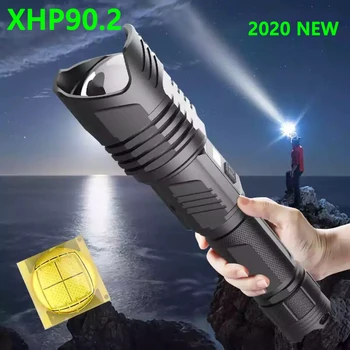 2020 NOVÉ XHP90.2 najvýkonnejšie LED Baterka 48W USB Nabíjateľná LED Baterka XHP90 Taktická Baterka 26650 18650 Ručné Svietidlo