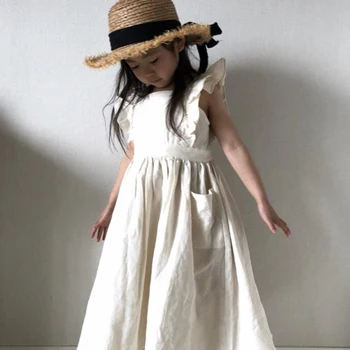2020 Nové Značky Baby Dievčatá Šaty Kórejský Japonskom Štýle Letnej Deti, Dievčatá Šaty Volánikmi Deti Dievča Oblečenie Príčinné Princezná Šaty