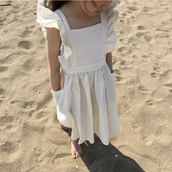 2020 Nové Značky Baby Dievčatá Šaty Kórejský Japonskom Štýle Letnej Deti, Dievčatá Šaty Volánikmi Deti Dievča Oblečenie Príčinné Princezná Šaty