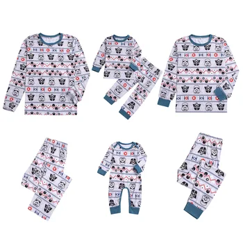 2020 Novú Rodinu Zodpovedajúce Pyžamo Set Ženy, Dievča, Chlapec Vianoce Bavlna Strany Sleepwear Pyžamá Nastaviť Matka A Dcéra Oblečenie Oblečenie