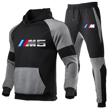 2020 nový 2 kus športové BMW tlač mužov mikina s kapucňou+pantsPullover s kapucňou, športové vyhovovali ležérne pánske oblečenie