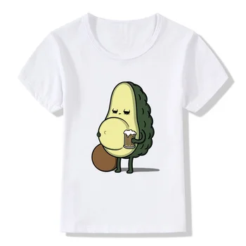 2020 Nový kórejský Roztomilý Avokádo Vegánska Dievčatá T-shirts Kawaii Cartoon Batoľa, Dieťa Boys Deti T tričko Vtipné Deti Topy,oHKP5352