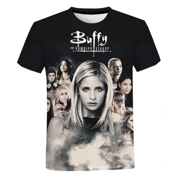 2020 Nový Príchod Buffy The Vampire Slayer 3D Print T Shirt Muži Ženy Letné Módy Bežné Krátky Rukáv Hip Hop T Shirt 2XS-5XL