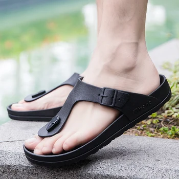 2020 Nový Príchod Leta Mužov Flip Flops Vysokej Kvality Plážové Sandále Anti-slip Ležérne Topánky Veľkoobchod Papuče Veľkosť 38-45