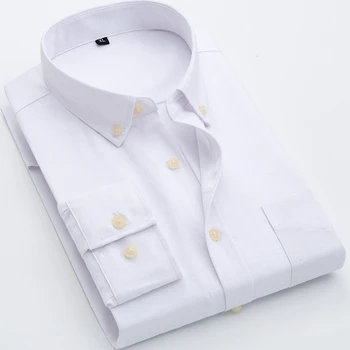 2020 Nový Príchod Tričko Mužov Muži Dlhé Rukávy Oxford Muž Tričko Jar Príčinné Šaty Módne Muž Slim Fit Značku Oblečenia DS373