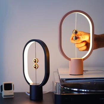2020 Nový USB Powered Mini Elipsy Magnetické Mid-air zapnutie Nočného Svetla Rovnováhu LED stolná Lampa Office Home Decor