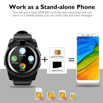 2020 Nový Šport Mužov Smart Watchs V8 Sim Kartu Android Ios Fotoaparát Zaoblené Prijatie Hovoru, Vytáčanie Hovoru Gps Dotyk Smartwatch Pre Ženy