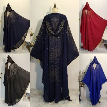 2020 Nových Afrických Dizajn Bazin Šifón Dlho Držať Diamond Rukáv Dashiki Šaty Pre Lady Afriky Šaty Pre Ženy