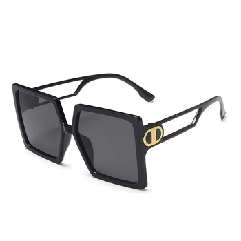 2020 Námestie slnečné Okuliare Ženy Vintage Cat Eye Odtiene Mužov Značky Dizajnér Luxusné Slnečné Okuliare UV400 Nadrozmerné Okuliare Gafas De Sol