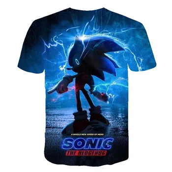 2020 Roztomilý 3D Sonic the Hedgehog T Shirt deti oblečenie Letné Krátke Tlačené Karikatúra t-shirt Chlapcov super Teenager, Deti Topy