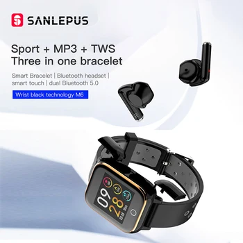 2020 SANLEPUS Smart Hodinky S Bezdrôtové Slúchadlá MP3 Fitness Náramok Muži Ženy Smartwatch Pre Android iOS Apple Xiao