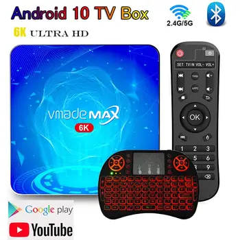 2020 Smart TV Box Android 10 Vmade Max 4 GB 64 GB TVBOX 6K 60fps Google PlayStore Youtube Set-top Box IPTV Podpora WiFi, Bluetooth