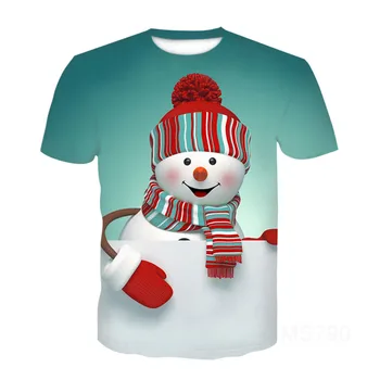2020 Tričko Vianočné T-shirt Mužov Anime Tričko 3d Tlač Zaujímavé Tshirts Punk Rock T-shirts Strany Šťastný Pánske Oblečenie 6XL