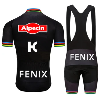 2020 Tím Black Alpecin Fenix Cyklistika Dres Krátky Sady Cyklistické Oblečenie Roupa Ciclismo Cyklistické Oblečenie, Outdoorové Športové oblečenie 20 D