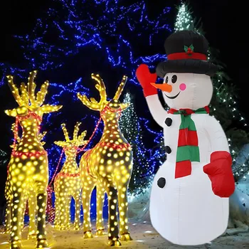 2020 Vianoce, Santa Claus Snehuliak Nafukovacie Model LED Nočné Svetlo Svietiace Nafukovacie Model Vonkajšie Záhradné Hračky, Dekorácie