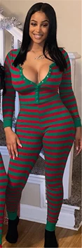 2020 Vianočné Ženy V Domácnosti Pajama Sady Romper Spanie Jumpsuit Dlhý Rukáv Bavlna Vianoce Spánku Nosenie Domáce Oblečenie