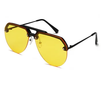 2020 vintage čierna slnečné okuliare pre ženy pilot luxusné značky jasné odtiene pre ženy nadrozmerné bez obrúčok muž slnečné okuliare slnečné šošovky