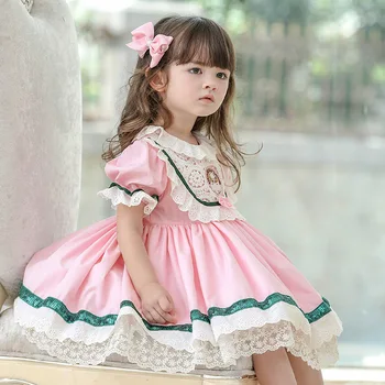 2020 Vysokej kvality Dievčatá princezná šaty, detské šaty Lolita šaty španielskej šaty zahraničného obchodu detí nosiť Značku oblečenia