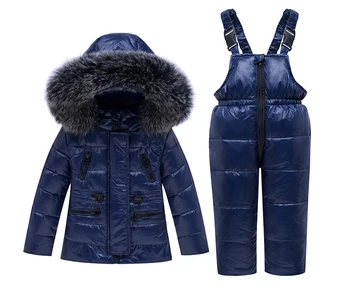 2020 Zimné Deti Oblečenie Sady Baby Zimné Lyžiarske Nosenie Chlapcov, Dievčatá, Deti Nadol Bundy Kabáty + Jumpsuit Chlapčeka Vetrovka Snowsuit