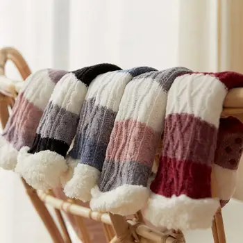 2020 Zimné Hrubé Teplé Ženy Ponožky Velvet Silikónový Anti-Slip Fleece Domov Poschodí Ponožky Harajuku Dámske Vtipné Ponožky Vianočné Darčeky