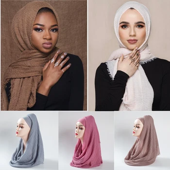 2020 zimné ženy šatku módne pevné mäkké dlhé hidžáb šatky lady šály, zábaly krku teplý hijiabs foulard femme hlavu scarfs