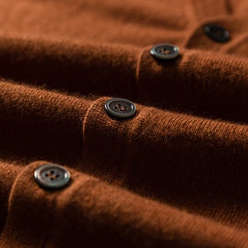2020 Základné Svetre Mužov Cashmere Cardigan tvaru Farbou Pletené Bunda Byt-pletené Jesenné Zimné All-Zápas Musí Kúpiť