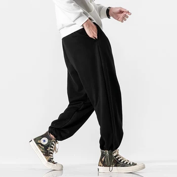 2020 ČLENOK-DĹŽKA Tepláky Streetwear Jar Jeseň Hip Hop Hárem Nohavice pánske Bežné kórejský Nadrozmerná Joggers Trouers