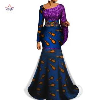 2021 Afriky Tradičné oblečenie pre Ženy Sequined Dlho maxi Šaty Dashiki Afriky oblečenie pre ženy strany dámske oblečenie WY6570