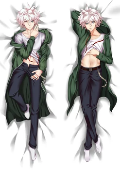 2021 Anime Danganronpa Nagito Komaeda Vankúš Objímanie Telo obliečka na Vankúš Muž Otaku posteľná bielizeň Dakimakura Hodiť Vankúš kryt