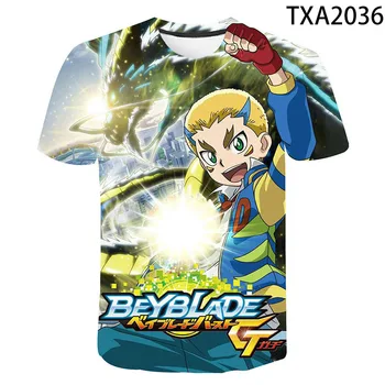 2021 Colorfu Anime Beyblade Praskla 3D Tričko Muži Ženy O-Neck T-Shirt Chlapec Dievča Deti Štýlové Trendy 3D Tees