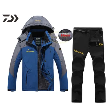 2021 Daiwa Oblek pre Rybárske Oblečenie Mužov Oblečenie pre Zimné Nepremokavé Bunda s Kapucňou Tepelnej Rybárske Nosenie Vetru Rybárske Shir