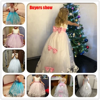 2021 Dievčatá Vianočné Šaty Biele Bridesmaid, Deti, Oblečenie Pre Deti, Dievčatá Dlho Princezná Šaty Strany Svadobné Šaty 14 10 12 Rokov