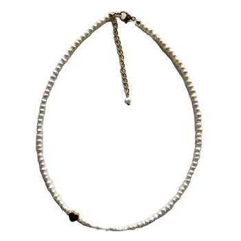 2021 Elegantné Zimné Prírodné Sladkovodné Perlový Náhrdelník collier femme Dievča Srdce choker náhrdelník Accessary
