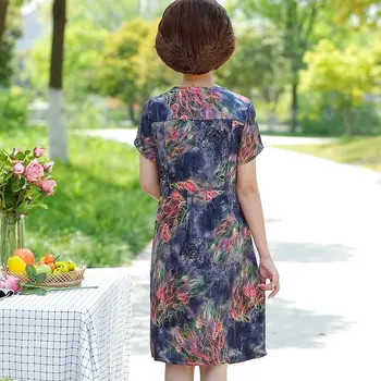 2021 jarné módne trendy, okrúhlym výstrihom, krátke rukávy kvetinový podkolienok šaty 1162-1172