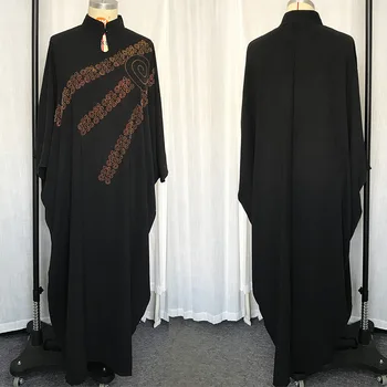 2021 Jeseň Sexy Africkej Ženy O-neck Black Plus Veľkosť Dlhé Šaty Afriky Šaty pre Ženy Afriky Oblečenie