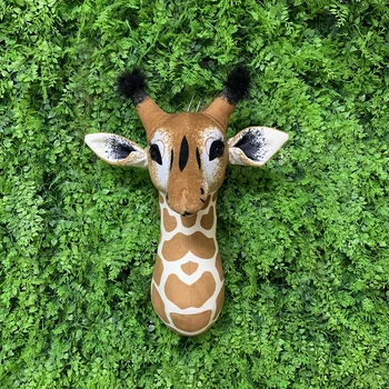 2021 krásne ŽIRAFA zvieracie hlavy pre dekorácie realisticky žirafa hlavu plyšáka na stene visí