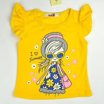 2021 Letné Deti Oblečenie Set Dievčatá Oblečenie Sady Deti Cartoon Tlač T-tričko+krátke Nohavice Obleky Baby Girl Šaty