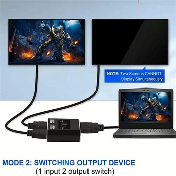 2021 Najlepšie HDMI Prepínač 4K Bi-Smer 2.0 HDMI Prepínač 1x2/2x1 Adaptér 2 v 1 z Converter pre PS4 PS5 TV Box HDMI Splitter
