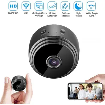 2021 Nové 1080P Mini IP WIFI Kamera 150-stupňový Uhol Kamery Bezdrôtové Home Security DVR pre Nočné Videnie Pre Home Security