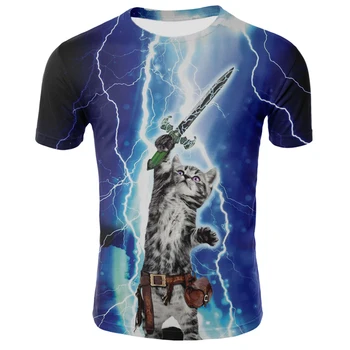 2021 nové cool T-shirt pre mužov a ženy, 3D T-shirt tlač mačka krátkym rukávom letné top tee funny T-shirt muž S-6XL