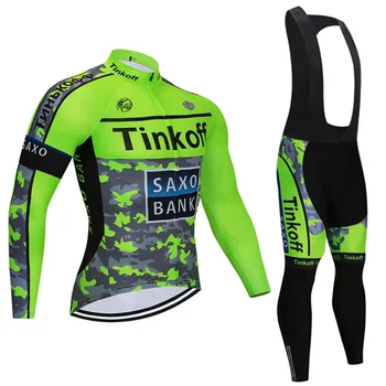 2021 Tinkoff dlhý rukáv cyklistika dres, nohavice, požičovňa športových cyklistické jeseň nosiť oblečenie, ktoré chcete nastaviť, Ropa Ciclismo 20D Silikónové