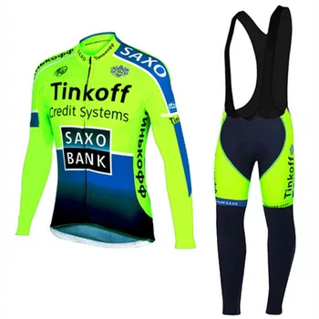 2021 Tinkoff dlhý rukáv cyklistika dres, nohavice, požičovňa športových cyklistické jeseň nosiť oblečenie, ktoré chcete nastaviť, Ropa Ciclismo 20D Silikónové